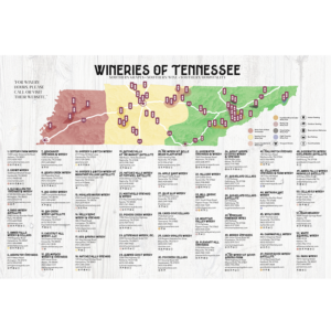 Tennessee Wines Trail Map Trifold Collateral